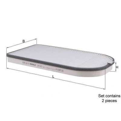Billede af MAHLE ORIGINAL LA 613/S Kabinefilter Partikelfilter 368,0 181 35,0 BMW: 7