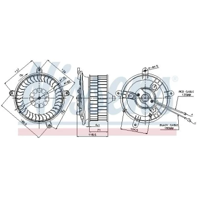 Billede af NISSENS 87041 Kabineblæser uden indbygget regulator