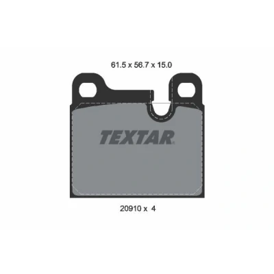 Billede af TEXTAR 91056200 Bremsebakker 295 51 uden håndbremsegreb NISSAN: NP300 Pick up, Up
