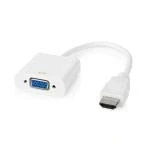 Billede af HDMI kabel Stik VGA Hun 1080p Nikkelplateret 0.20 m Lige PVC Hvid Box