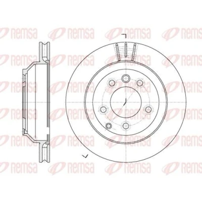 Billede af REMSA Bremseskive PORSCHE: Cayenne, VOLKSWAGEN: Touareg I, II, AUDI: Q7 bagaksel 329,7, 330mm 28mm 5 ventileret 6971.10 7L6615601D