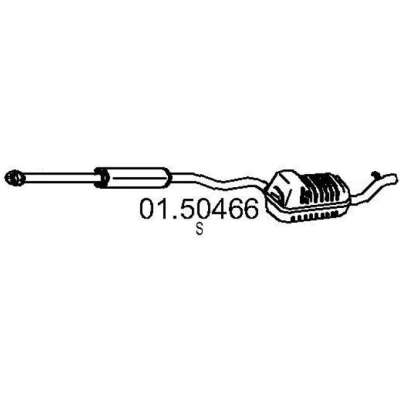 Billede af MTS 01.50466 Midterste Lyddæmper 2860 MAZDA: 3 Hatchback