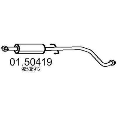 Billede af MTS 01.50419 Midterste Lyddæmper 1800 CHEVROLET: Aveo / Kalos Hatchback, Hatchback