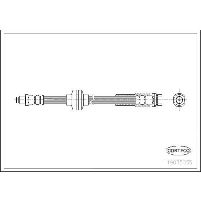 Billede af CORTECO 19035035 Bremseslange bagaksel 405 MAZDA: 5, 3 Hatchback, VOLVO: C30