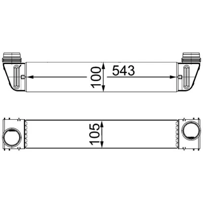 Billede af MAHLE ORIGINAL CI 189 000S Intercooler BMW: 5 Touring, Sedan