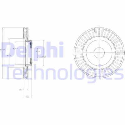 Billede af DELPHI BG4214 Bremseskiver 300 25 5 ventileret olieret ubehandlet uden hjullejer, ABS sensorring HONDA: CIVIC 8 Hatchback