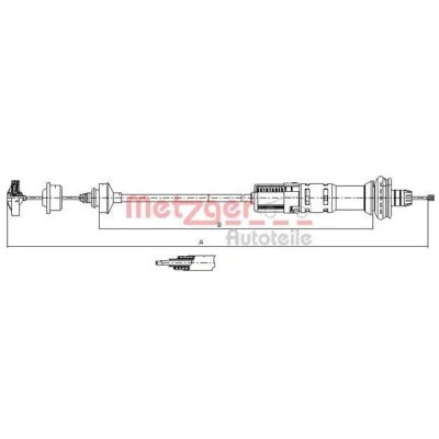 Billede af METZGER 11.3058 Koblingskabel med automatisk justering COFLE PEUGEOT: 206 Hatchback, 206+ Hatchback