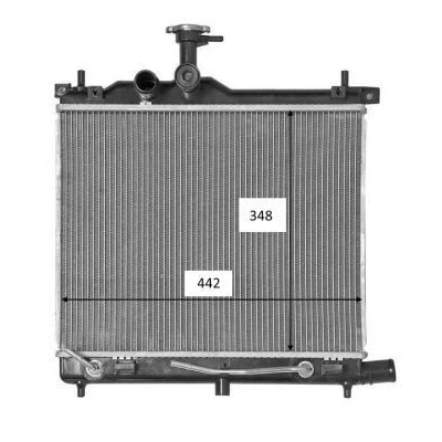 Billede af NRF 58460 Radiator Aluminium 442 348 20 Loddet køleripper HYUNDAI: i10 I