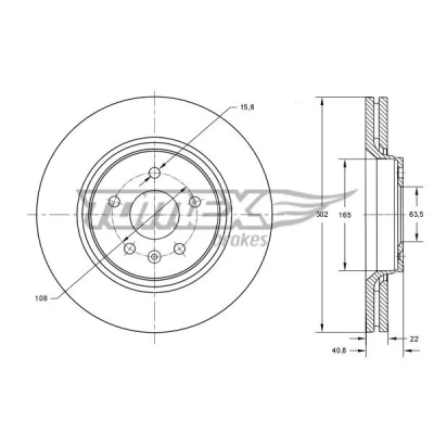 Billede af Bremseskive TOMEX Brakes TX 74 14