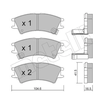 Billede af Bremseklodser METELLI 22 0361 0