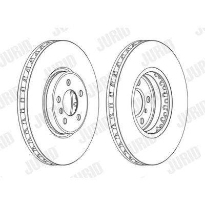 Billede af JURID 562522JC 1 Bremseskiver 365 36 5 120 ventileret coatet med skruer BMW: X5, X6