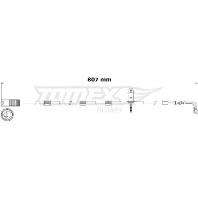 Billede af TOMEX brakes TX 31 00 Slidindikator Bremsebelægning foraksel MINI: Hatchback, Clubman