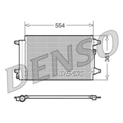 Billede af DENSO DCN32015 Kondensator med tørrer 554x361x16 R 134a 554 FORD: S Max Mk1, Galaxy Mk2 MPV