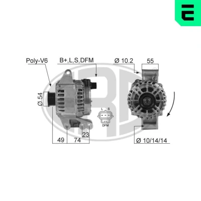 Billede af ERA 210359A Generator 14V 104A FORD: FIESTA 5