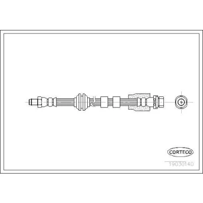 Billede af CORTECO 19030140 Bremseslange foraksel 445 FORD: MONDEO 3 Kombi,