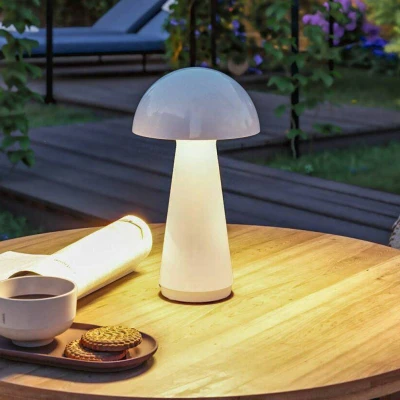 Billede af Paulmann LED bordlampe Onzo, hvid, plast, IP44