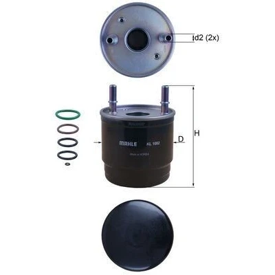 Billede af MAHLE ORIGINAL KL 1002D Brændstoffilter Ledningsfilter 10 9,9