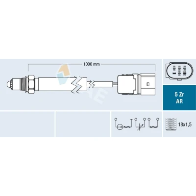 Billede af FAE 75162 Lambdasonde AUDI: A3 Hatchback