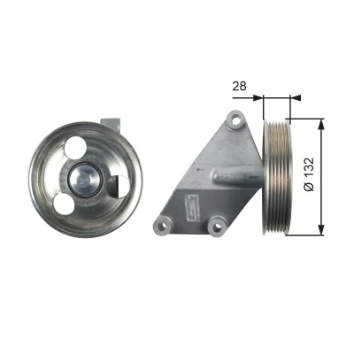 Billede af GATES T36428 Remstrammerhjul FleetRunner Micro V Stretch Fit med riller