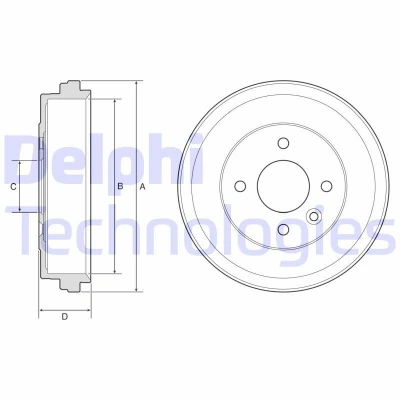 Billede af Bremsetromle DELPHI BF637