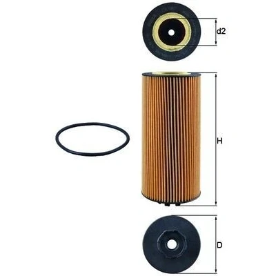 Billede af MAHLE ORIGINAL OX 987D Oliefilter Filterindsats MERCEDES BENZ: UNIMOG