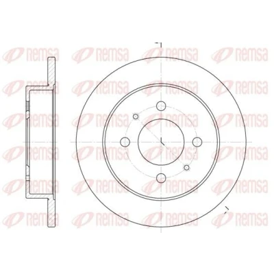 Billede af REMSA 6765.00 Bremseskiver bagaksel 235,2, 235,2 10 4 fuldstændigt MITSUBISHI: Carisma Hatchback, Sedan