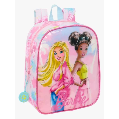 Billede af Barbie Skoletaske Painterly Pink Himmelblå 22 x 27 10 cm