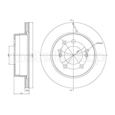 Billede af Bremseskive METELLI 23 1562C