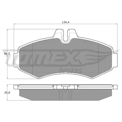 Billede af TOMEX brakes TX 12 23 Bremseklodser foraksel Forberedt til slidindikator MERCEDES BENZ: Vito Bus, Van