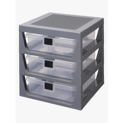 Billede af LEGO Opbevaring 3 Kasser, Dark Grey