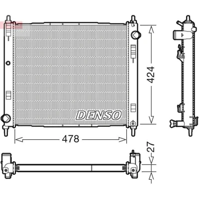 Billede af DENSO DRM46044 Radiator 478 424 27
