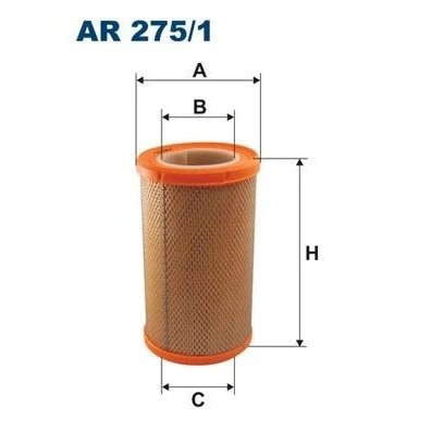 Billede af FILTRON AR 275/1 Luftfilter 221,5 128 Filterindsats RENAULT: MEGANE 1, 1 Coach