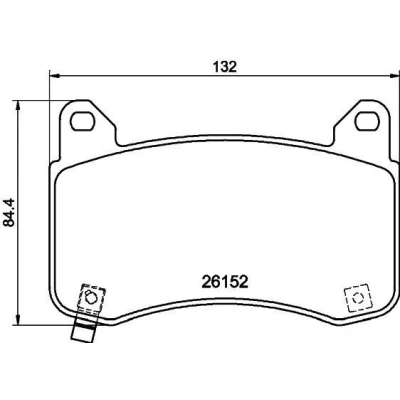 Billede af HELLA 8DB 355 040 901 Bremseklodser med akustisk advarsel for slid tilbehør TESLA: Model 3, Y