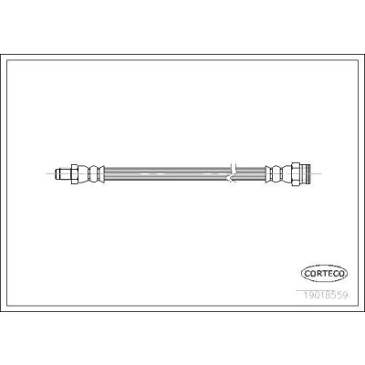 Billede af CORTECO 19018559 Bremseslange foraksel 185 FIAT: Panda I Hatchback, ALFA ROMEO: 155