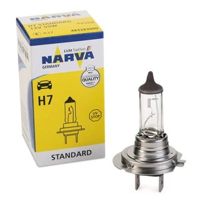 Billede af NARVA 483283000 Pære, fjernlys H7 12V 55w Halogen VOLKSWAGEN: Touran I, Polo V Hatchback, CC, AUDI: A4 B8 Avant, A6 C7 A3 Sportback