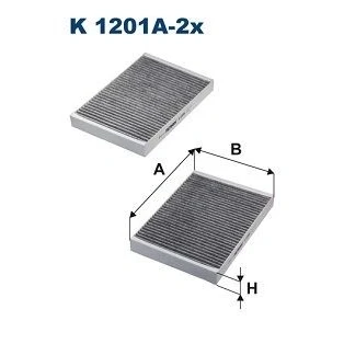Billede af FILTRON K 1201A 2x Kabinefilter Aktivkulfilter 261 184 30