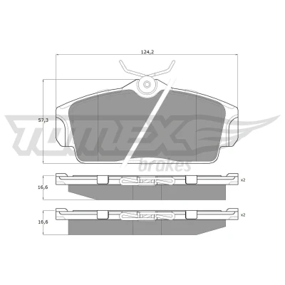 Billede af TOMEX brakes TX 12 92 Bremseklodser foraksel NISSAN: Almera II Hatchback, 2 Limousine, Primera Hatchback