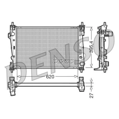 Billede af DENSO DRM01007 Radiator Aluminium 620 395 27
