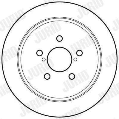 Billede af JURID 562826JC Bremseskiver 273,8, 10 5 fuldstændigt coatet uden skruer SUBARU: Outback III, Legacy 4