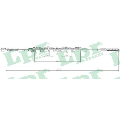 Billede af LPR C0931B Håndbremsekabel 1670/1130 Tromlebremse