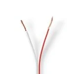 Billede af Højtaler Kabel 2x 1.50 mm² Kobber 100.0 m Runde PVC Hvid Rulle