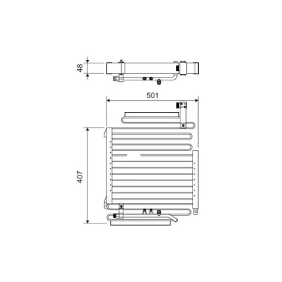 Billede af VALEO 814296 Kondensator uden tørrer Aluminium 407 R 134a AUDI: 80 B4 Sedan