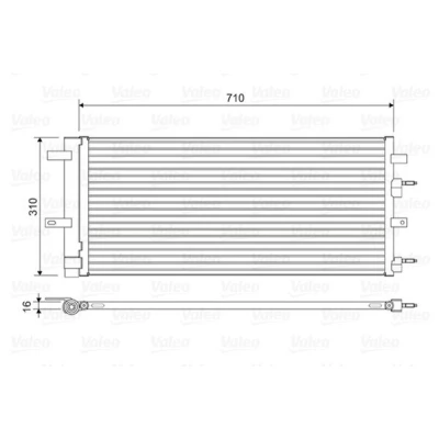 Billede af VALEO 822618 Kondensator med tørrer Aluminium 310 FORD: Mondeo 5 Kombi