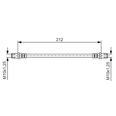 Billede af BOSCH 1 987 481 A50 Bremseslange 212 M10x1,25