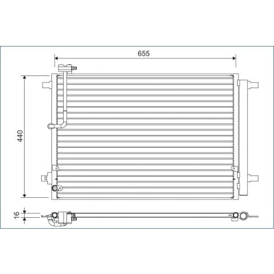 Billede af VALEO 822633 Kondensator med tørrer Aluminium 440mm