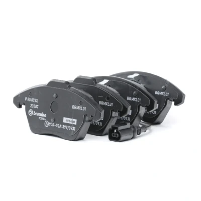 Billede af BREMBO P 85 075X Bremseklodser Inkl. slidadvarselskontakt uden tilbehør VOLKSWAGEN: Passat B6 Sedan, Polo V Hatchback, GOLF 6