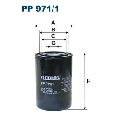 Billede af FILTRON PP 971/1 Brændstoffilter Påskruet filter