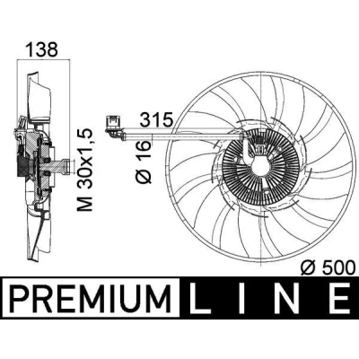 Billede af MAHLE ORIGINAL CFF 471 000P Køleventilator 500 termisk