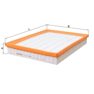 Billede af MAHLE ORIGINAL LX 1503 Luftfilter 41,9 224 298,0 Filterindsats OPEL: Zafira B, Astra G CC, A