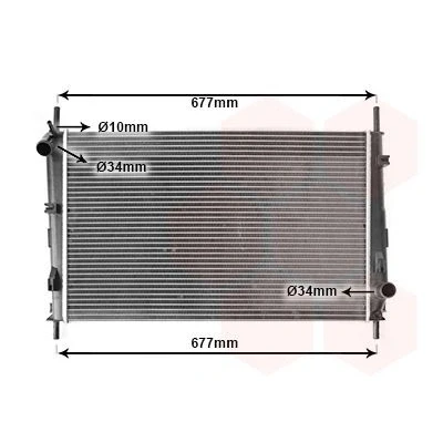 Billede af VAN WEZEL 18002335 Radiator Aluminium 620 406 20 Loddet køleripper FORD: MONDEO 3 Stufenheck,